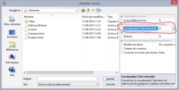 Exportar polígonos con Z del centroide