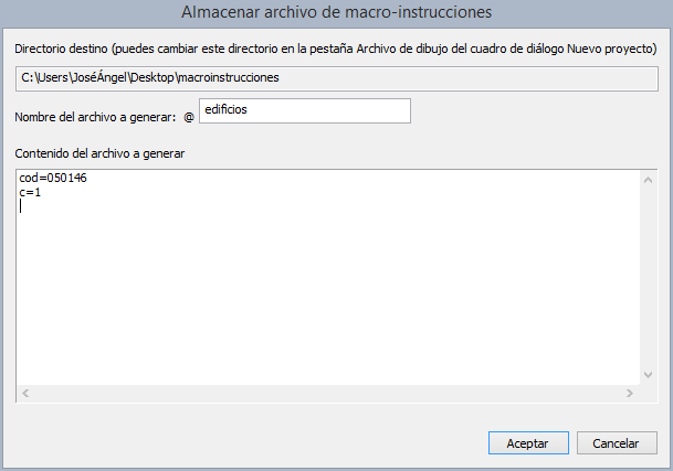 Almacenar archivo de macroinstrucciones