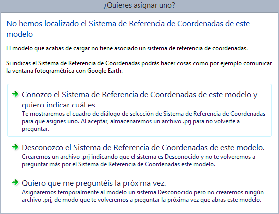 Dialogo preguntando si conocemos el SRC de un modelo