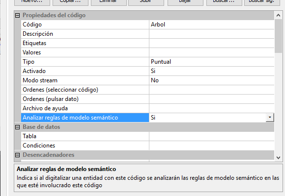 Propiedad Analizar reglas de modelo semántico