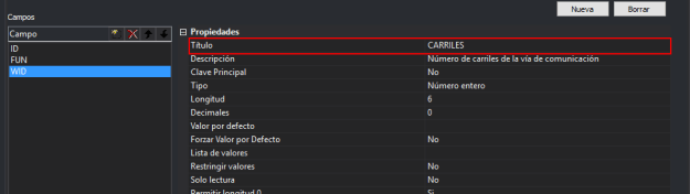 Título en los campos de BBDD en DigiTab