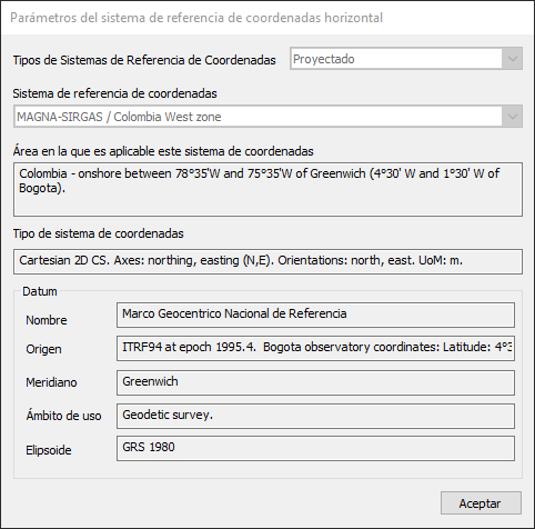 Parámetros del SRC Magna-Sirgas